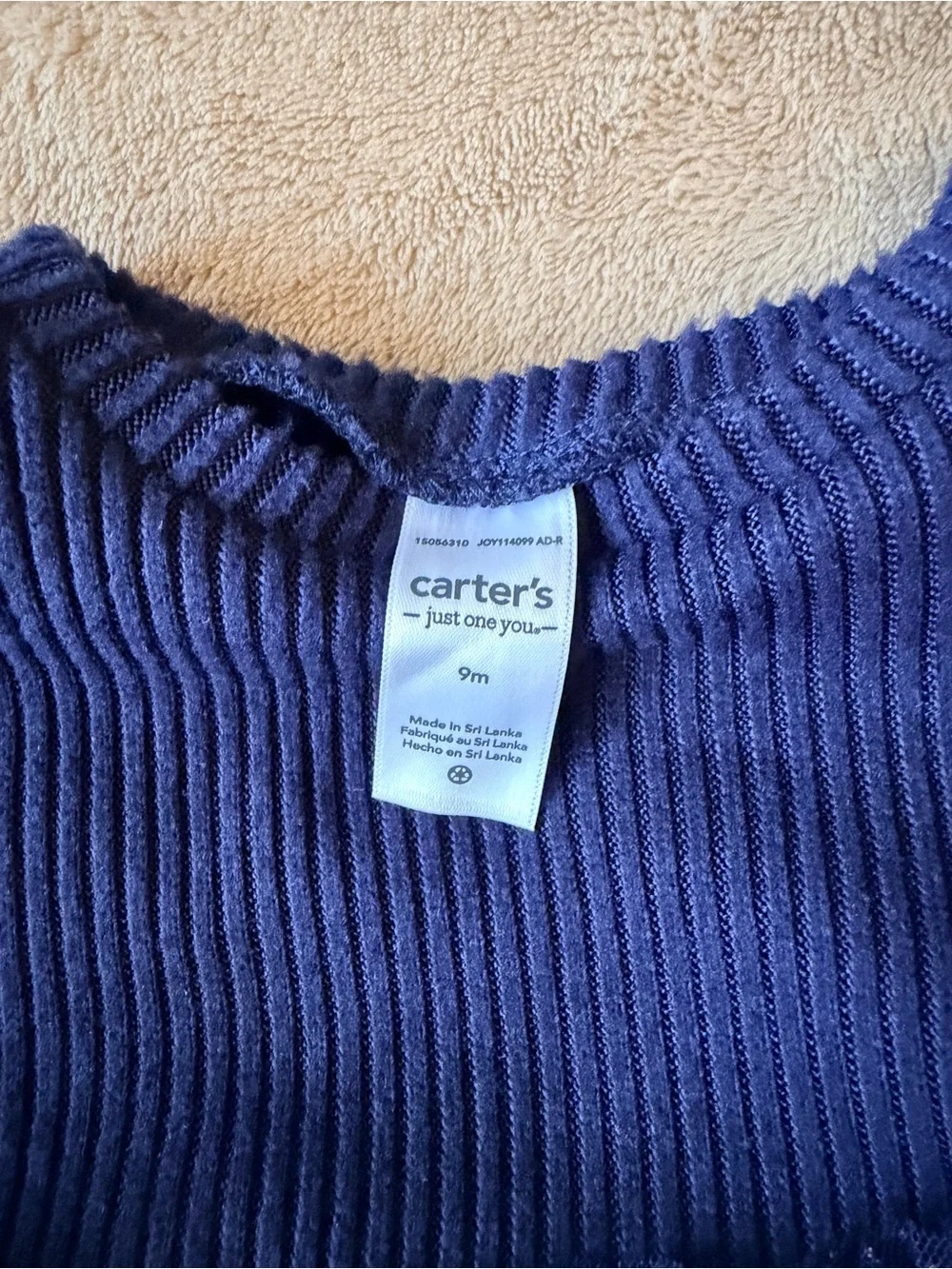 Carter's Navy Knit Top with Sparkling Tulle Skirt